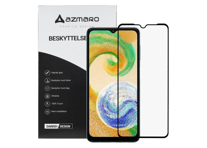 Samsung Galaxy A04s 4G - Azmaro Premium hærdet beskyttelsesglas - Komplet dækning