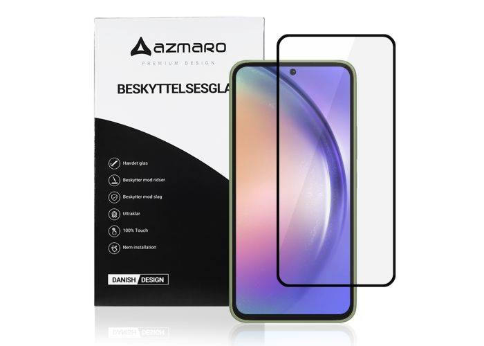 Samsung Galaxy A54 5G - Azmaro Premium hærdet beskyttelsesglas - Komplet dækning
