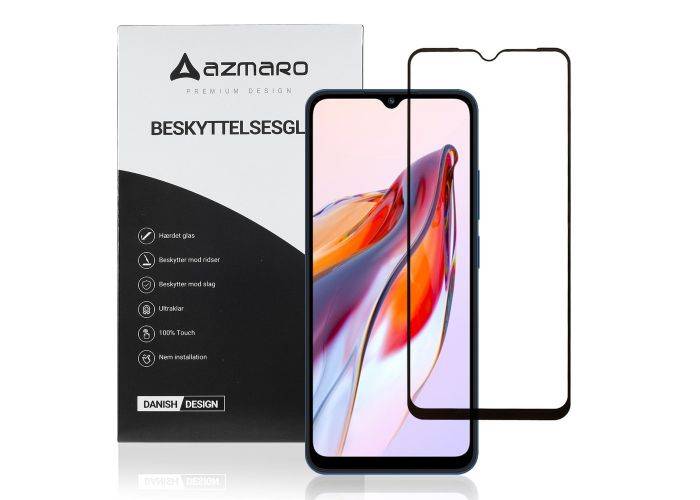 Xiaomi Redmi 12C - Azmaro Premium hærdet beskyttelsesglas - Komplet dækning