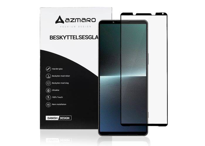 Sony Xperia 1 V - Azmaro Premium hærdet beskyttelsesglas - Komplet dækning
