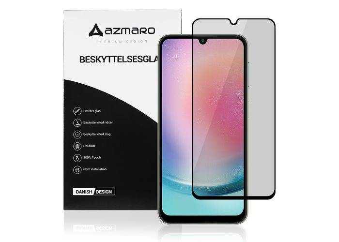 Samsung Galaxy A24 4G - Azmaro Premium hærdet beskyttelsesglas - Komplet dækning