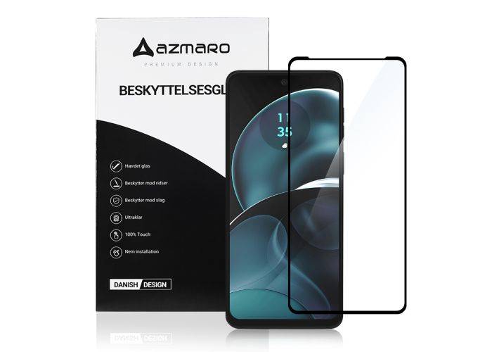 Motorola G14 - Azmaro Premium hærdet beskyttelsesglas - Komplet dækning
