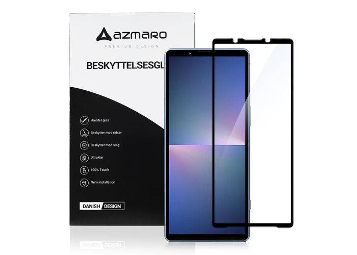 Sony Xperia 5 V - Azmaro Premium hærdet beskyttelsesglas - Komplet dækning