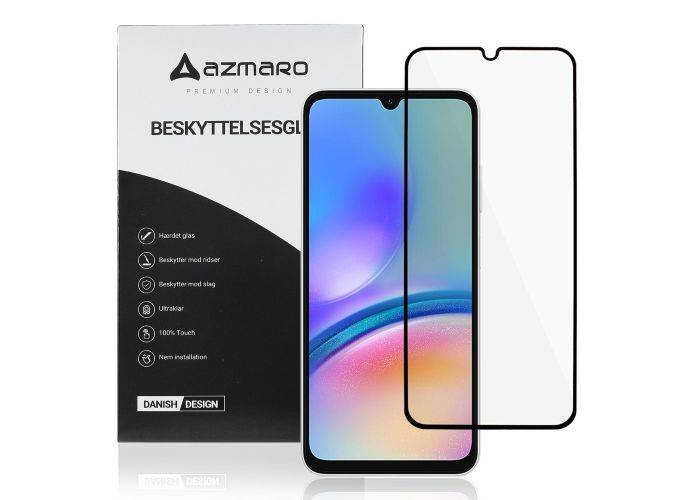 Samsung Galaxy A05s - Azmaro Premium hærdet beskyttelsesglas - Komplet dækning