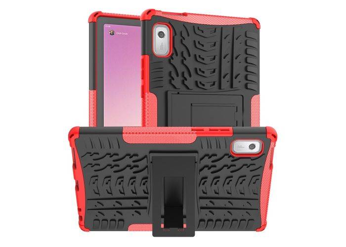Lenovo Tab M9 - Shockproof Hybridcover med Kickstand - Rød