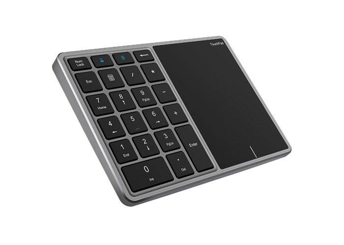 Trådløst Bluetooth/Wifi numerisk tastatur med Touchpad