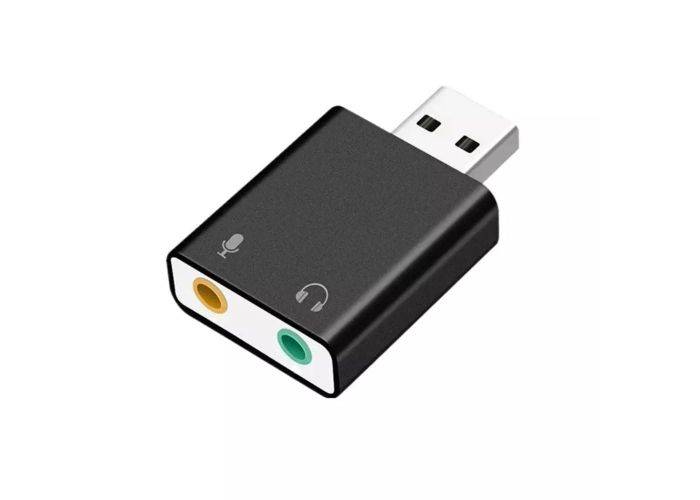 LEMONDA - USB Lydkort 7.1 Virtuel Sound - tilslutning af mikrofon/højttaler/høretelefoner