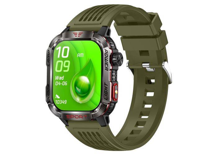 Smartwatch Sport - Dansk sprog / besvar opkald / puls - Vandtæt - Grøn
