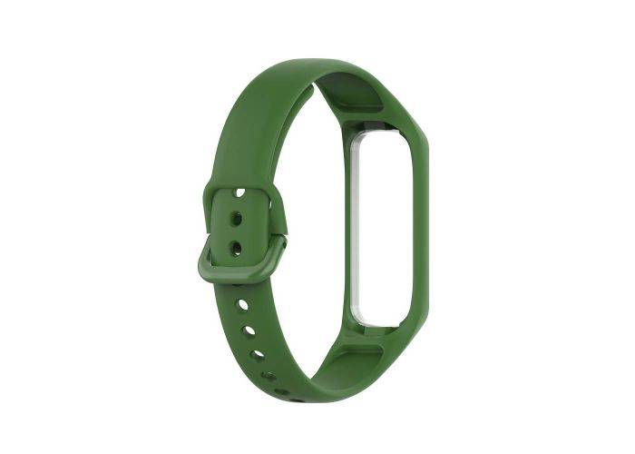 Samsung Galaxy Fit 2 - Silikone rem & ramme i 2-i-1 design - Militærgrøn