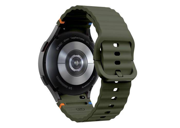 Samsung Galaxy Watch7 /6 /5 / 4 / FE - 44/40mm - Silikone rem - til håndled 139mm-210mm - Militærgrøn