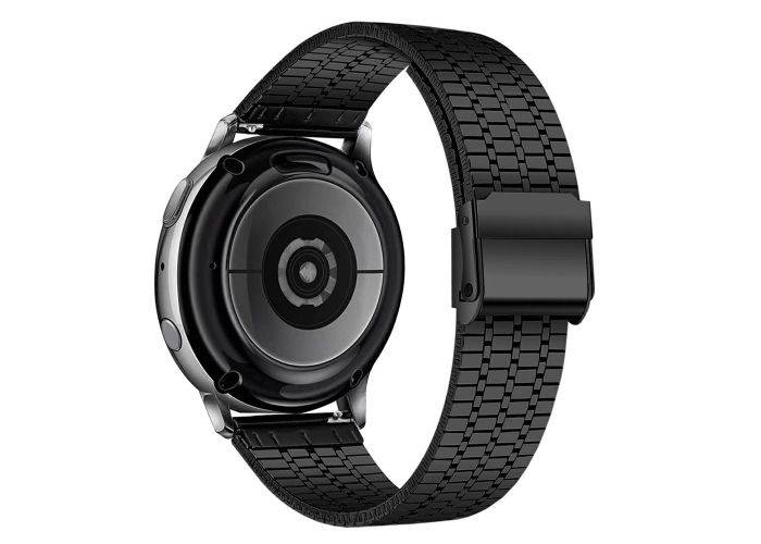 Samsung Galaxy Watch7 /6 /5 / FE - 44/40mm - Urrem i rustfrit stål - til håndled 130mm-210mm - Sort
