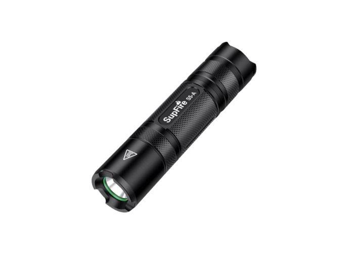SUPFIRE S5 - Mini LED lommelygte - Vandtæt - 500 Lumens - 3 Lys modes - SOS funktion - Sort