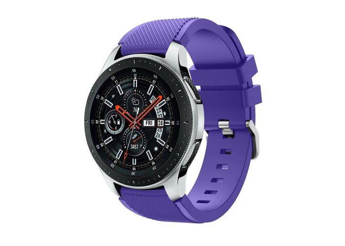 Samsung Galaxy Watch 46mm - Twill Silikone urrem - passer til håndled 140-215mm - Lilla