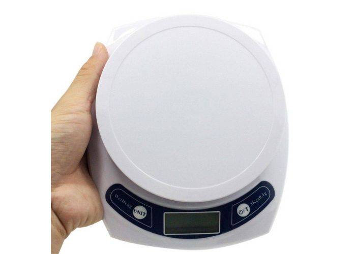 SCALE - Elektronisk køkkenvægt op til 7kg - Hvid