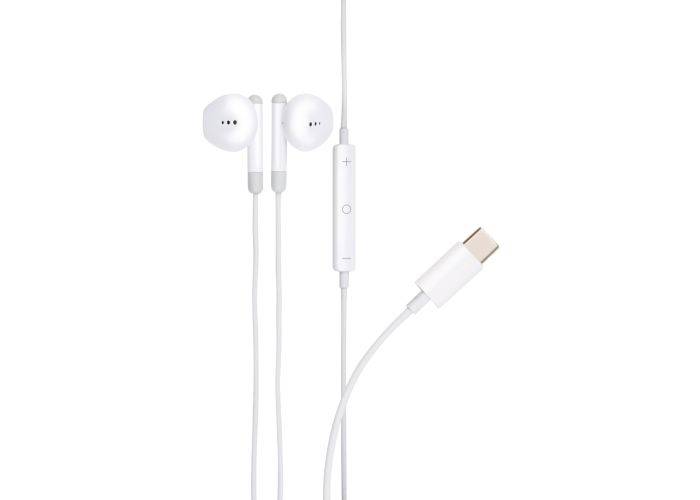 Grundig høretelefoner med USB-C stik 1.2m og indbygget mikrofon - Hvid