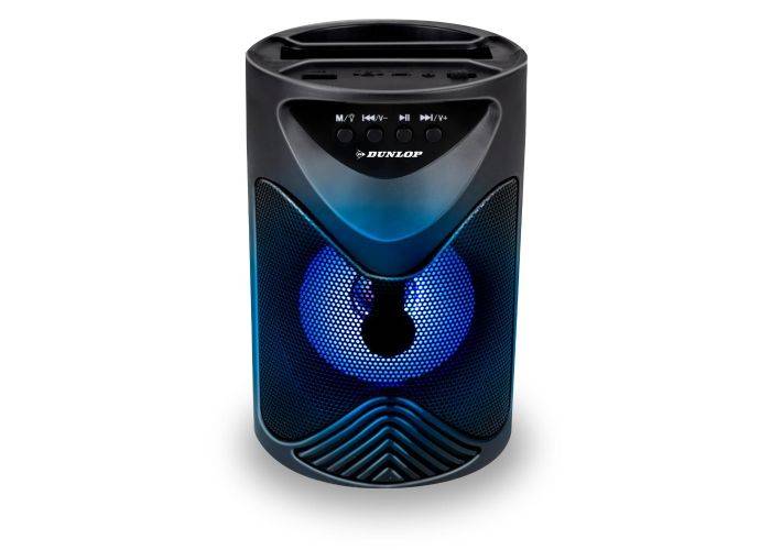 Dunlop Bluetooth højjatler m/FM radio & mobilholder - Sort