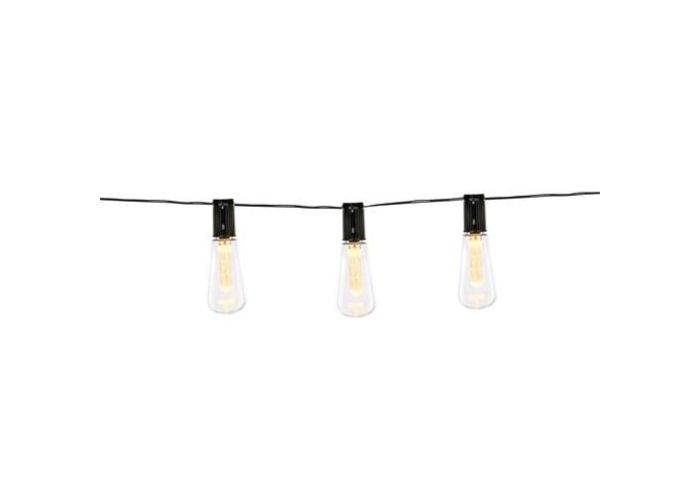 Grundig LED solcellelamper til haven 3,35m / 10 LED pærer - Varm hvid
