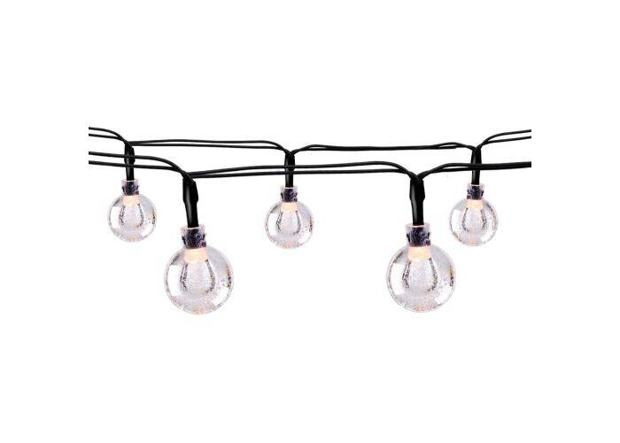 Grundig solcelle lyskæde 50xLED - Varm hvid - 6.9 meter - 8 funktioner