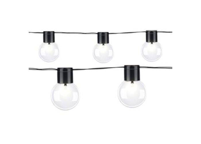 Grundig LED Solcelle lyskæde med 20 pærer - Varm hvid - 8 lysfunktioner