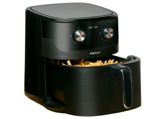 Alpina Airfryer XL 6L / 1600W - 80°C to 200°C - Sort