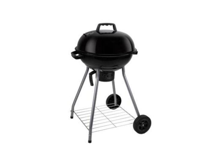 Alpina BBQ kuglegrill med låg og hjul Ø46x83cm - Sort