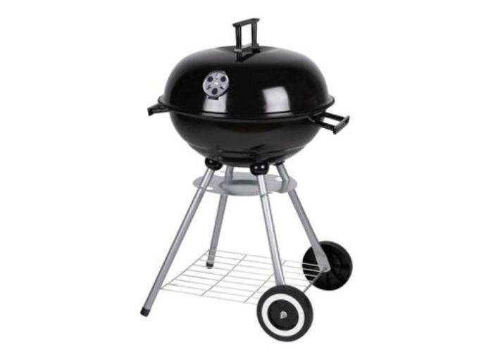 Alpina BBQ kuglegrill med låg og hjul Ø43x72cm - Sort