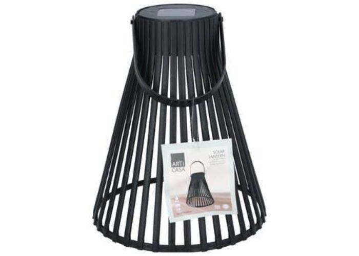 Arti Casa LED solcelle lanterne Ø20xH24cm - Sort