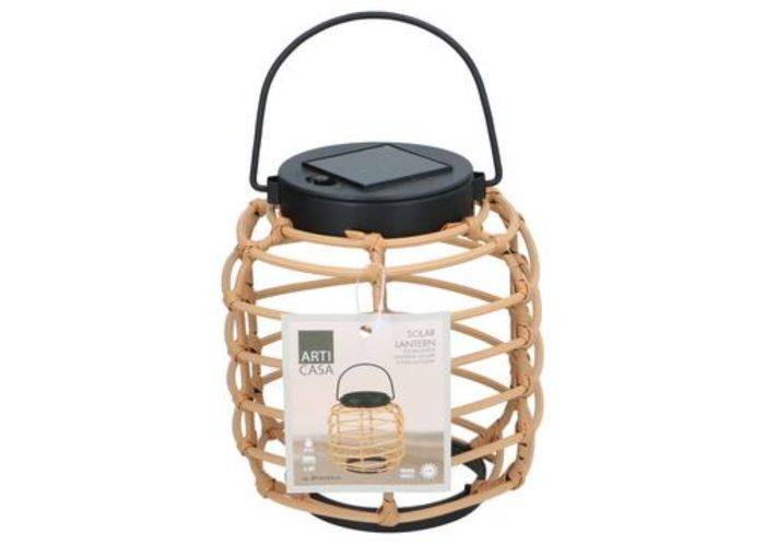 Arti Casa "Bamboo" LED solcellelampe Ø14xH22cm - Varm Hvid