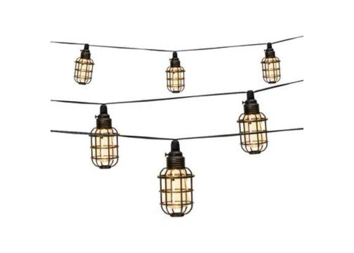 Grundig solcelle lyskæde m/10 LED-Lys - Varm hvid - 3,8 meter