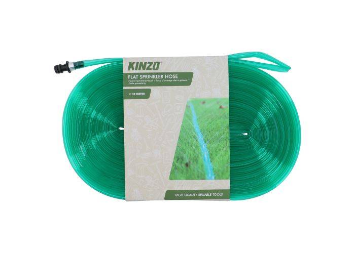 Kinzo flad sprinklerslange 30 meter - Effektiv vanding til haven