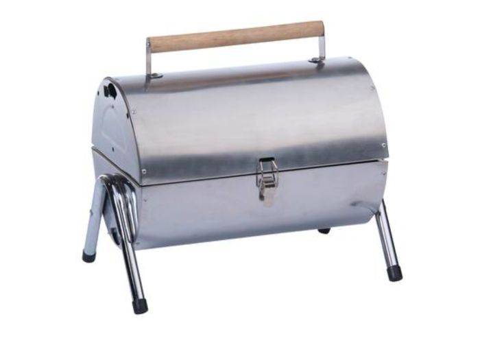 Alpina BBQ transportal Bordgrill i rustfrit stål 42x29.5x37cm - Sølv