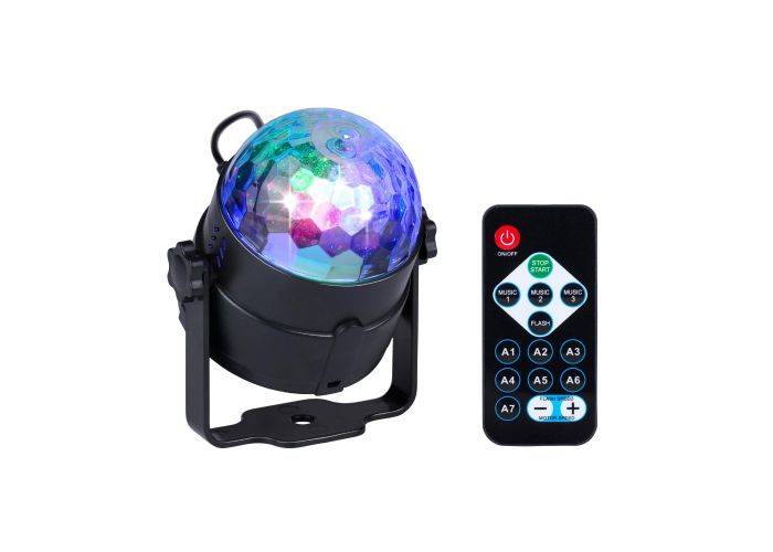 Grundig RGB disko LED lampe med fjernbetjening