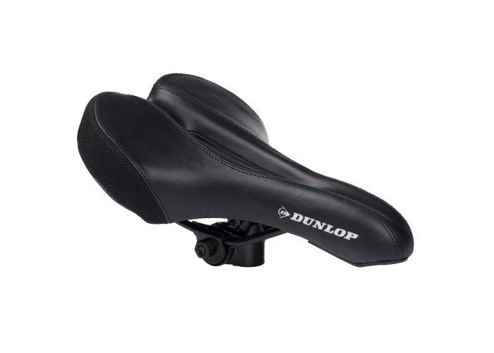 Dunlop ergonomisk cykelsadel med gel - Sort
