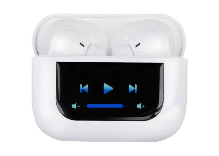 Grundig ANC Bluetooth Earbuds med LED display - Touch funktion & mikrofon - Hvid