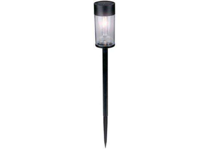 Grundig solcellelampe på spyd Ø7xH55cm - Varm hvid - glødeeffekt - 2 Stk.