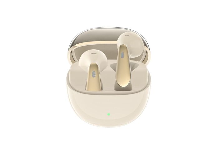 TWS Vintage J12 Bluetooth V5.4 høretelefoner - Noise Cancelling - Creme