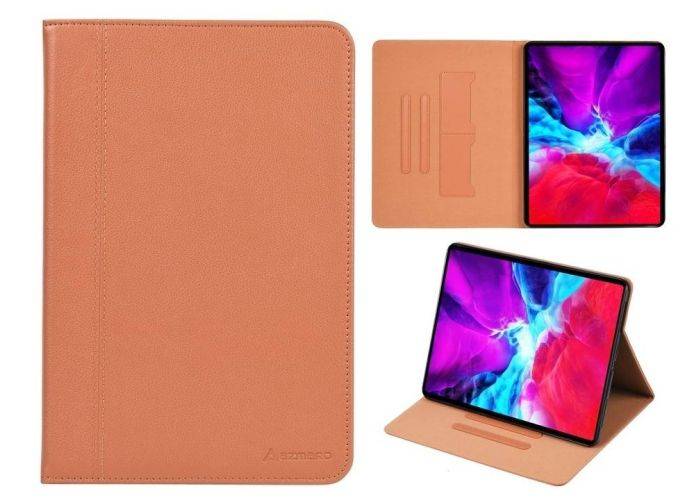iPad Pro 12.9 (2020/2018) - Azmaro Classic ægte læder Cover / etui - Brun