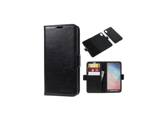 iPhone 11 Pro - Azmaro 2-i-1 ægte læder cover / pung - aftageligt - Sort