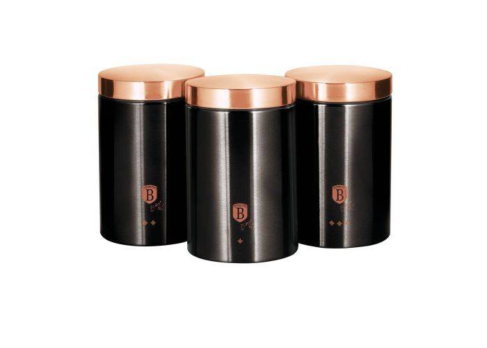 Berlinger Haus - Køkkenbeholdere sæt med 3 stk. - Black Rose Edition