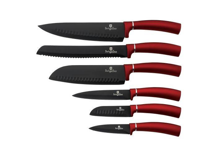 Berlinger Haus - Knivsæt i 6 dele - Rustfrit stål - Burgundy Edition