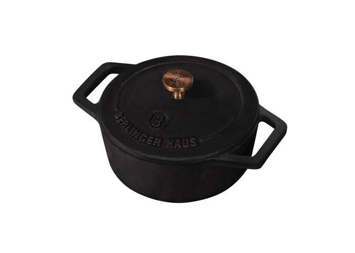 Berlinger Haus - mini Støbejernsgryde ø12 cm - El / Gas / Induktion - Black Rose Edition