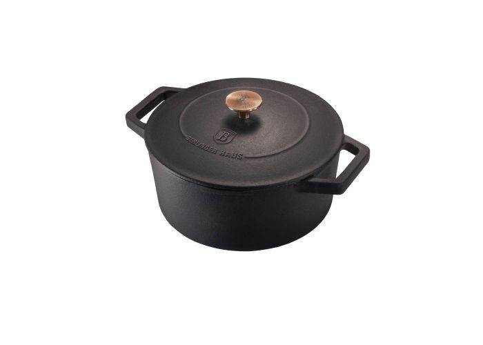 Berlinger Haus - Støbejernsgryde ø20 cm / 2.75L - El / Gas / Induktion - Black Rose Edition