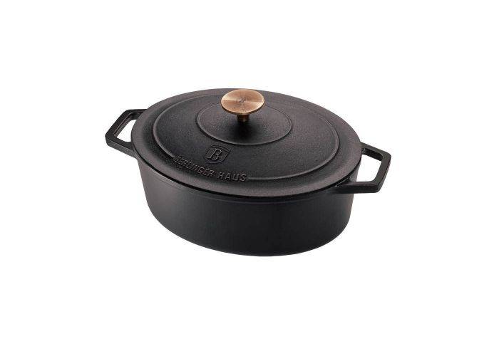 Berlinger Haus - Oval Støbejernsgryde ø32 cm - El / Gas / Induktion - Black Rose Edition