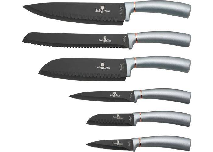 Berlinger Haus - Knivsæt i 6 dele - Rustfrit stål & non-Slip - Carbon Pro Edition