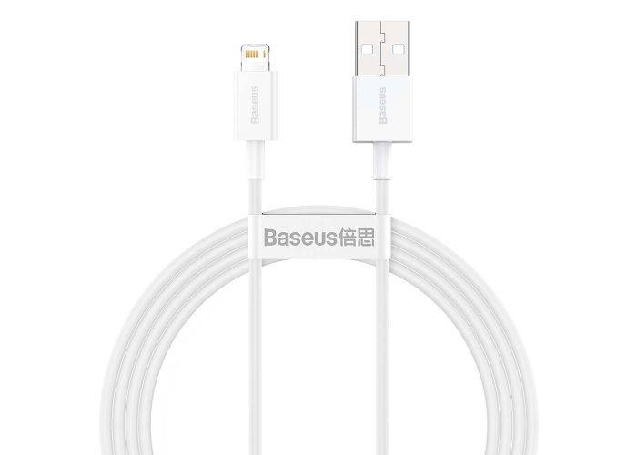 BASEUS - Superior - Lightning / USB-A 2.4A oplader kabel 1,5m - Hvid