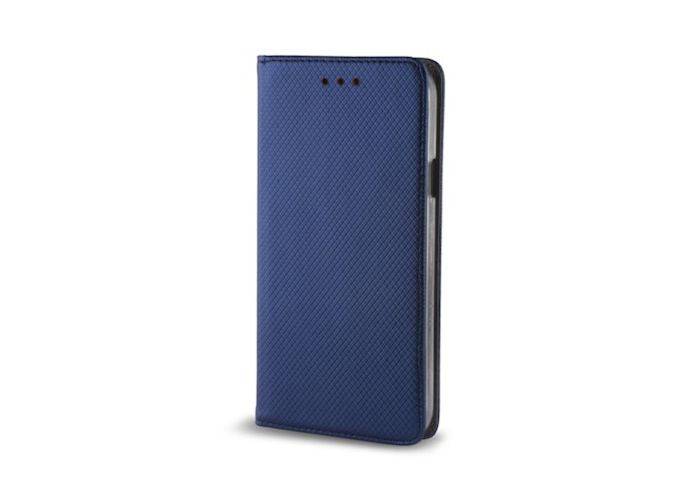 Motorola Moto G15 / G15 Power / G17 / G17 Power - Flip læder cover med magnetisk lukning - Marineblå