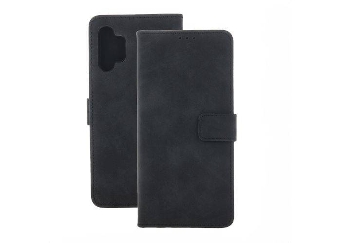 Samsung Galaxy A36 5G / A37 5G - Velvet læder cover / pung - Sort