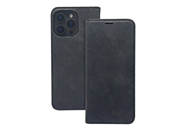 Xiaomi Redmi Note 15 5G - Velvet læder cover / pung - Sort