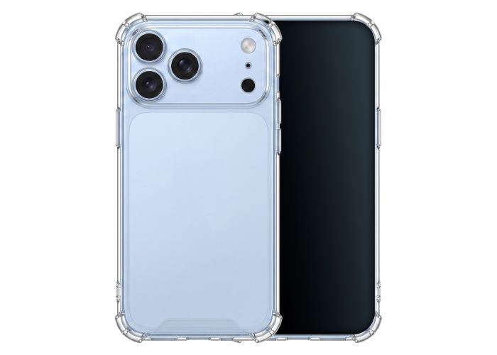 iPhone 17 Pro Max - 18 Pro Max - Shockproof gummi cover 1.5mm - Transparent
