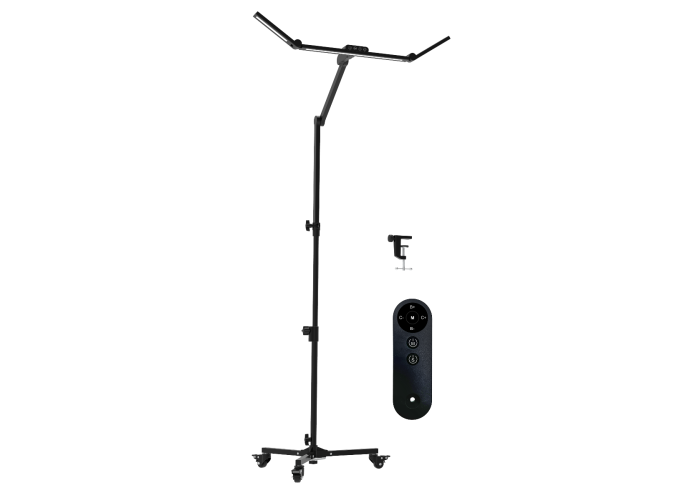 LED Gulvlampe - Transformbar med svingarm og hjul - 1380 Lumen